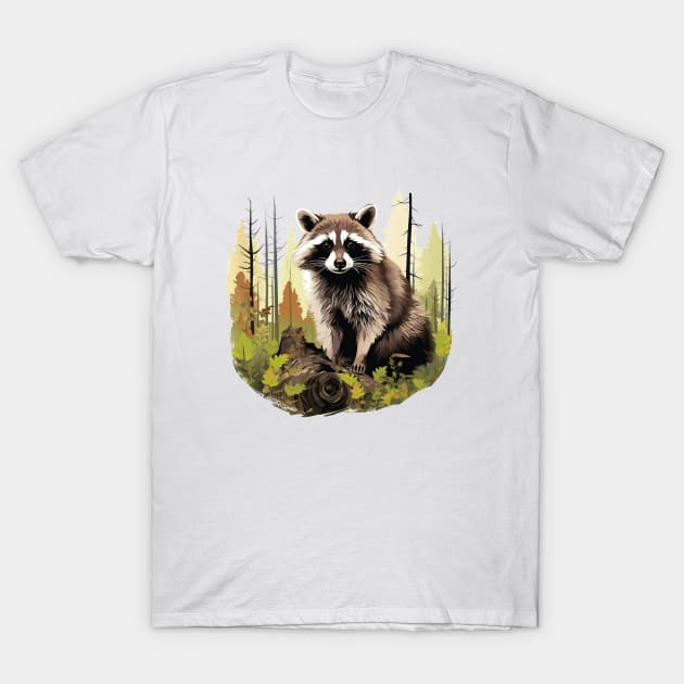 Raccoony Cuteness T-Shirt by zooleisurelife